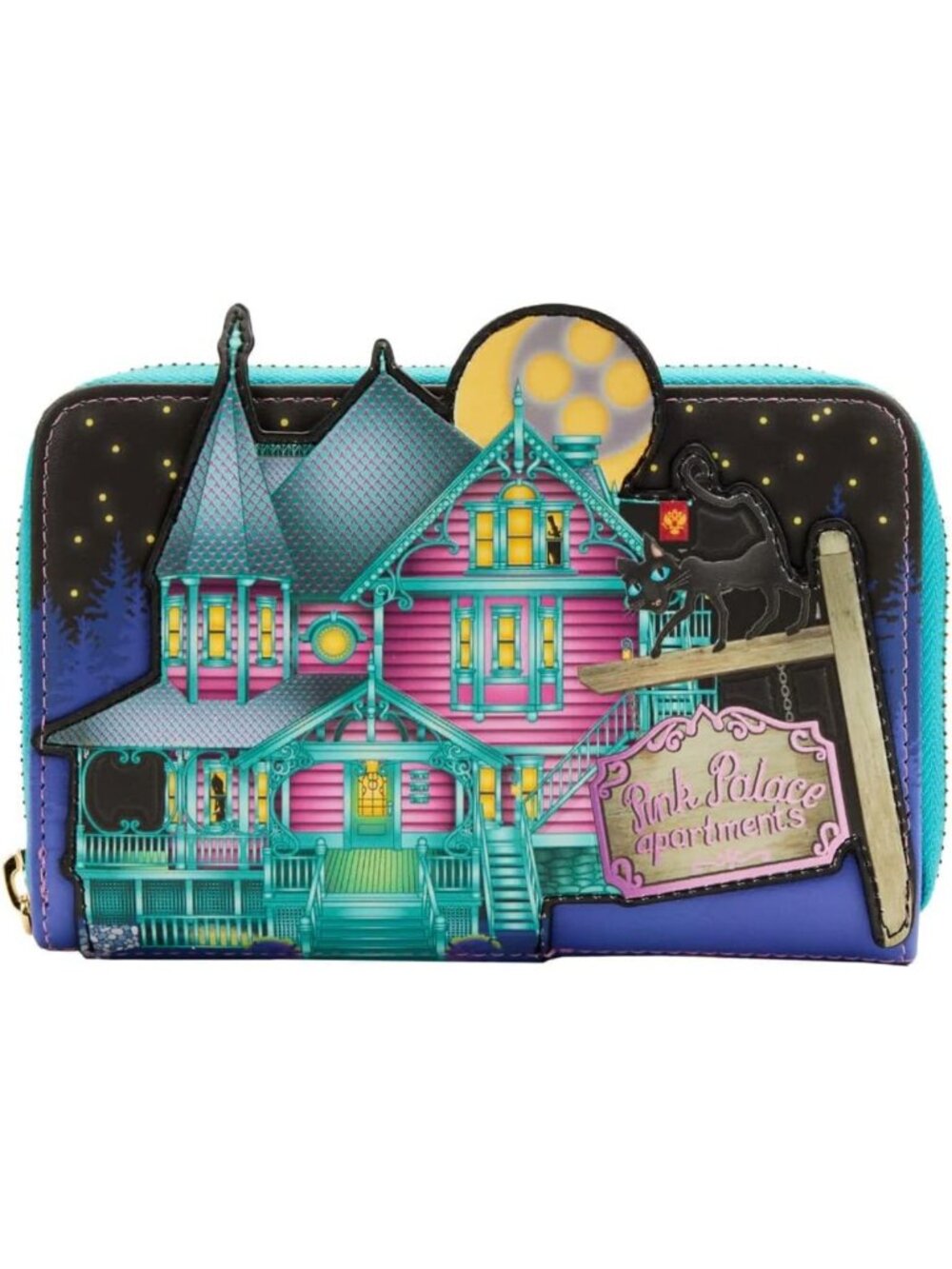 Glow-in-the-Dark Coraline House Zip Around Wallet | Cute Lounge Accessory